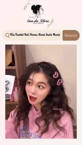 A23✨【Klip Rambut Hati Warna-Warni Gadis Manis】甜妹爱心发夹Sweet Girls Love Hairpin莫兰迪多巴胺y2k彩色少女小发夹刘海夹侧边碎发卡女新款夹子边夹Morandi Bangs Clip Side Broken Hair Clip Side Clip
