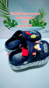 Sendal Anak Laki 2025 Sepatu Sandal Baim Roblok D-069-3A
