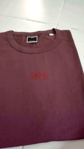 JACK & JONES Cotton Classic Logo T-Shirt in Burgundy