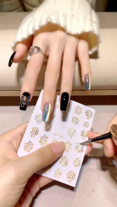 Sticker dán móng tay sticker pháo hoa siêu Hot mẫu sticker dán Tết 2024