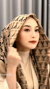Monogram Scarf LY Jilbab Voal Branded VH Premium