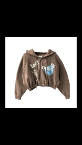 Jaket Space In Crope, Jaket Zipper Crop Top, Jaket Hoodie Wanita Kekinian dan Jaket Cerewek Wanita