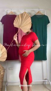 Bestmoms - SHEVA Double-Lining Maternity Maxi Dress