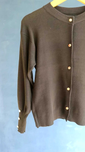 Cardigan Rajut Inara Kancing Jamur Trendy & Lucu