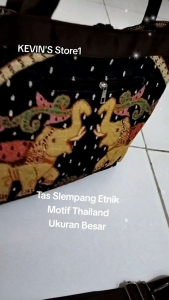 Tas Gajah Thailand Two In One Jumbo: Tas Etnik Bahan Kanvas