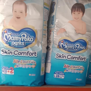 MamyPoko Pants Skin Comfort ukuran [M 32+2 / L 28 / XL 24 / XXL 22] Popok Bayi Celana
