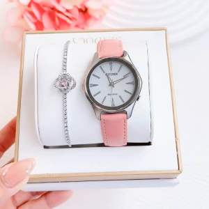 Đồng Hồ Nữ Citizen EM0598-01D Eco-Drive Size 36 Modena Khảm Xà Cừ Hoa Văn