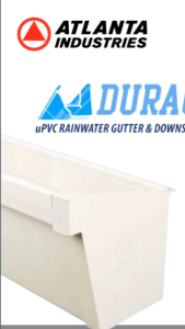 ATLANTA DURACON 3X4" X 4FT TUBULAR DOWNSPOUT SQUARE PVC PIPE