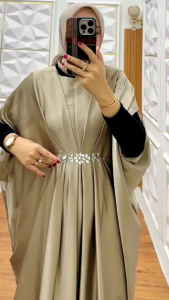 Kaftan Aurora Mat Armany Silk dengan Hiasan Payet - Dress Lebaran