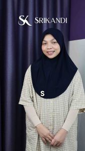 Tudung SriKandi Biru Gelap - Tudung Kastam Air Force | Tudung Uniform | Tudung Kerja | Jaminan 180 Hari | Tudung Serap Peluh | Tudung Lembut & Sejuk