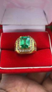 CINCIN BATU GREN AQUAMARINE KATING MINIMALIS TOP QUALITY