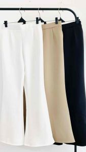 Celana Cutbray Wanita Bahan Scuba Tebal Premium | Celana Panjang Wanam Hitam Putih