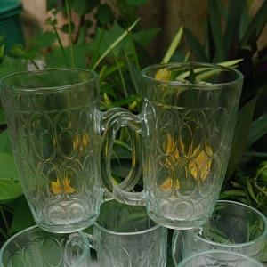 GELAS TEH 6PCS/GELAS ES TEH/GELAS GAGANG/GELAS KACA BENING