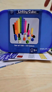Mathlink Cubes Linking Cubes 100pcs with Learning Cards Number Blocks Montessori Maths Early Learning Kids