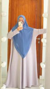 Jilbab Hijab Khimar Syari Bahan Cerutty Babydoll Soft Pad Antem Zeba (by Khadijah)