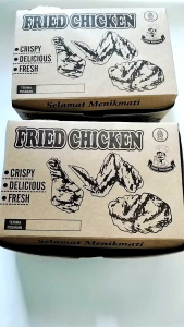 Isi 50 pcs Box Dus Fried Chicken Kraft Medium