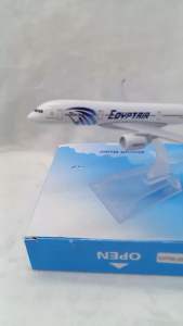 EgyptAir A350 Model Aircraft - Detailed Replica with Blue and White Livery - Perfect for Collectors and Aviation Enthusiasts