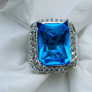 CINCIN BATU BLUE TOPAS KUALITAS TINGGI
