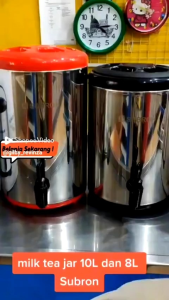 PROMO BUCKET MILK TEA ORIGINAL SUBRON 8L 10L dan 12L /Watter jug/Dispenser stainless