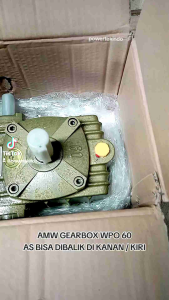 AMW Gearbox WPO 60 / WPX 60 Ratio 10-60 Lengkap Worm Gear Speed Reducer Pengurang Kecepatan Dinamo Mesin Dll Ratio 1:10 sd 1:60 Lengkap