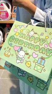 Pochacco cartoon paper bag printing shopping bag gift present birthday packing kraft paper 帕恰狗礼品包装礼盒袋手提袋礼物袋