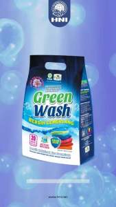 Greenwash HNI Anti Bakteri & Deodorizing - Deterjen Bubuk Hijau Hemat 20 Sachet