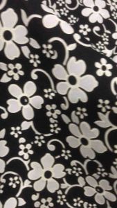 Vải voan hoa trắng đen mềm dày vừa  (khổ 1m5)may đầm váy  áo dài đẹp thời trang