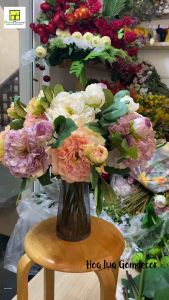 Hoa mẫu đơn giả hoa peony giả hoa lụa đẹp cao cấp