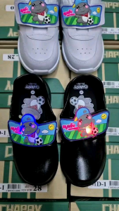 รองเท้าเด็กอนุบาลชายน้องหมูเด้ง รุ่นใหม่ล่าสุด 2025 MD-3 ดำ MD-4 ขาว 24-32 พร้อมส่ง