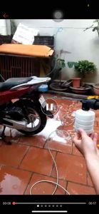 SÚNG XỊT RỬA XE VÀ BÌNH TẠO BỌT TUYẾT 0.5L CHO MÁY RỬA XE ÁP LỰC CAO REN 22mm