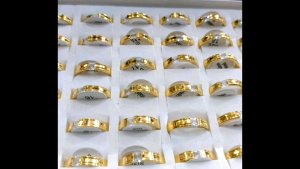 Cincin Couple Titanium Cincin Pasangan Bonus Kotak Antikarat/Luntur