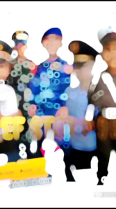 Baju Setelan Seragam Profesi Polisi Anak TK Lengkap