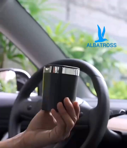 Car Ashtray with Metal Liner & LED / ALBATROSS Asbak Mobil Metal Liner Portable Lampu LED (CA4)