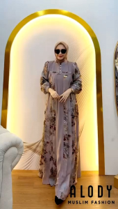 Desain Dress Modern Alody Anjelina: Pakaian Wanita Elegan