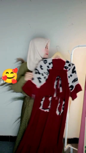 Daster Kekinian Crinkel Wanita Motif Renata Ukuran Jumbo LD 120 PB 120