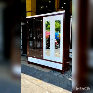 Lemari Pakaian Gamis Dan Rak 4 Pintu Swing/trinityjayafurniture