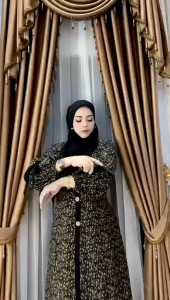 gamis set hijab full kancing terbaru betseller