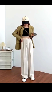 Celana Kasual Kulot Hitam - Gaya Korea Style