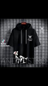 KAOS HOODIE PRIA DISTRO LENGAN PENDEK MOTIF LUFFY