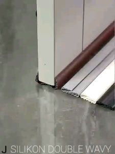 Silikon Double Wavy Penutup Celah Bawah Pintu Anti Serangga Tikus Debu Angin