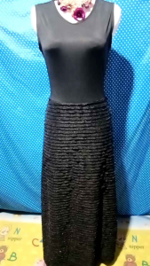 LONGDRESS GAUN PESTA GLITTER HITAM 331