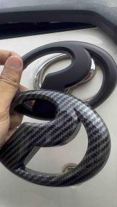emblem perodua pnp hitam carbon fiber emblem perodua tampal terus atas yang ori plug and play myvi alza bezza axia