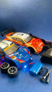 Mobil RC Drift Propo 4WD Gas Bisa Pelan-Kencang Batre Cash Nyala Lampu LED Bisa Buat Lomba