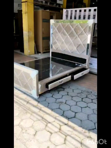 Dipan Sandaran Laci Lampu Bahan Bludru Suede Tempat Tidur Lampu /trinityjayafurniture