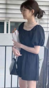 picnic jump suit 2color (ivory/black) จั๊มสูทผู้หญิง สามารถแต่งได้สองแบบ ทั้งเปิดไหล่และคอเหลี่ยม ชุดเซ็ทไปเที่