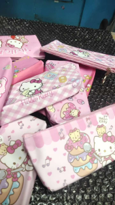 Hkt Random Design Pencil Pouch with Zipper - Kid-Friendly Compact Organizer (L 19cm x W 8cm x H 3cm)