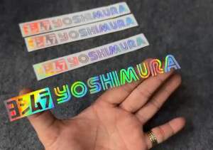 [ 1 CẶP ] TEM YOUSHIMURA NỀN HALOGRAM NHIỀU MÀU DÁN PHUỘC TRƯỚC THAY ĐỔI MÀU THEO GỐC NHÌN