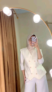 BASIC VEST-VEST ATASAN WANITA-ROMPI WANITA KEKINIAN 2025- DAILY BLAZER-OUTER-KOREAN STYLE