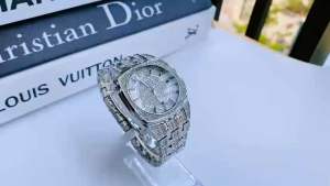 ĐỒNG HỒ NAM CHÍNH HÃNG Bulova 96B296 Quartz Phantom Swarovski Mặt Vuông Sapphire Silver Stainless Steel For Men