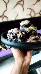 Pot Bonsai Oval Ceper + Batu Artificial Unik